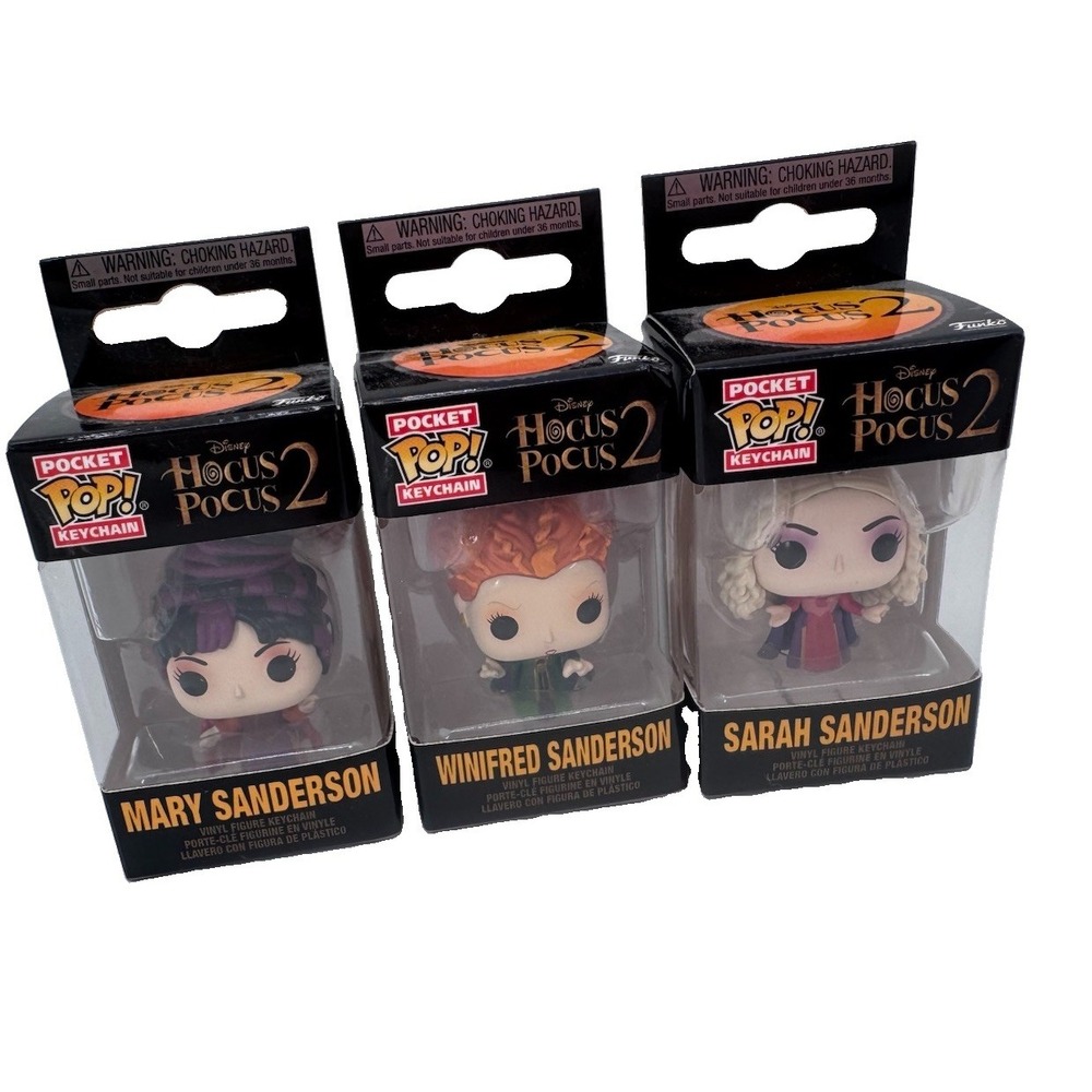 Disney Hocus Pocus 2 Pocket Pop Keychain Mary Winifred Sarah Sanderson NEW